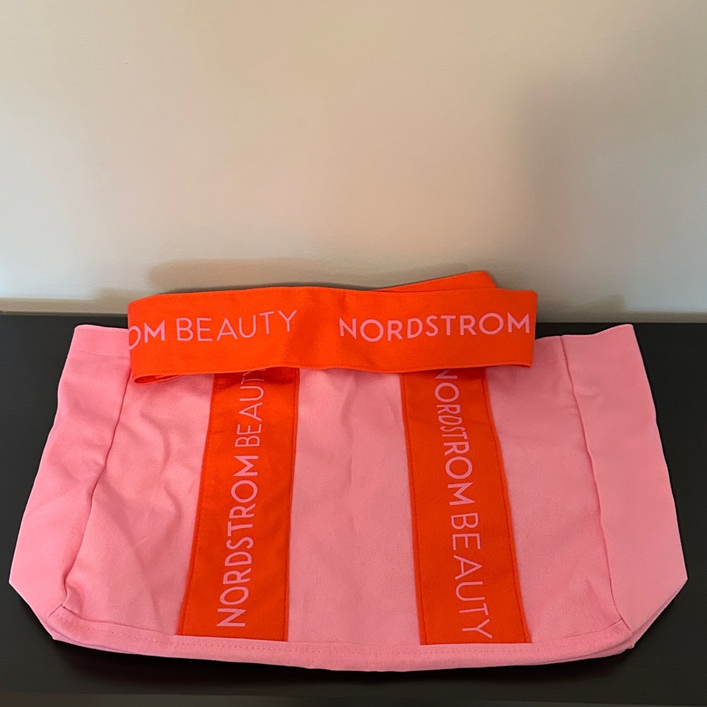 New! Nordstrom Beauty Pink and Orange Tote